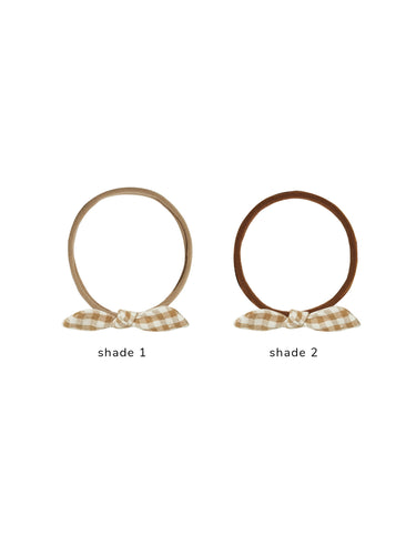 Quincy Mae Little Knot Headband, Gingham
